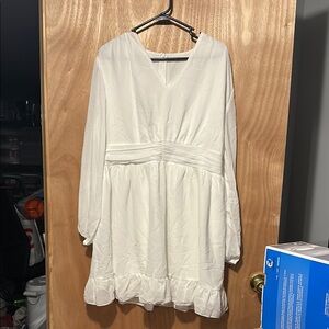 White Long Sleeve Dress